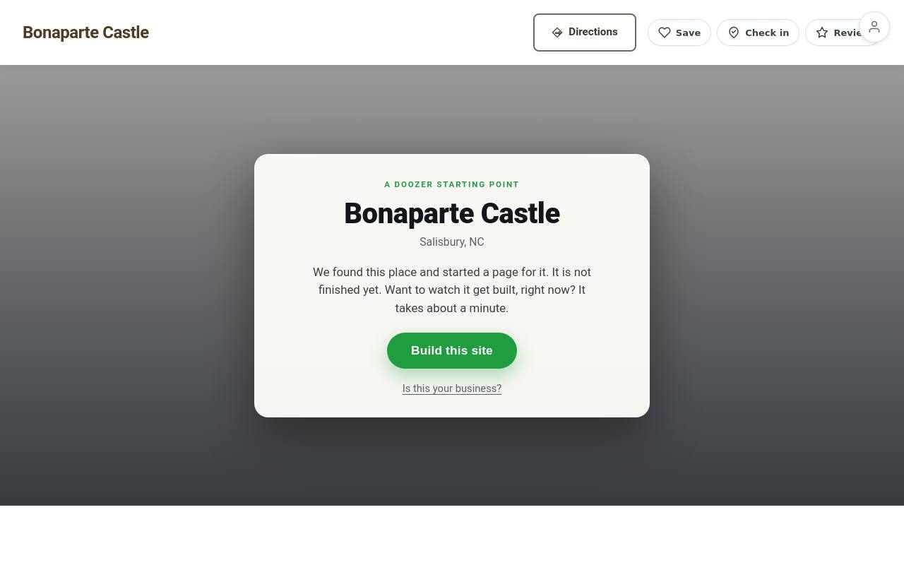 Preview of your live website
