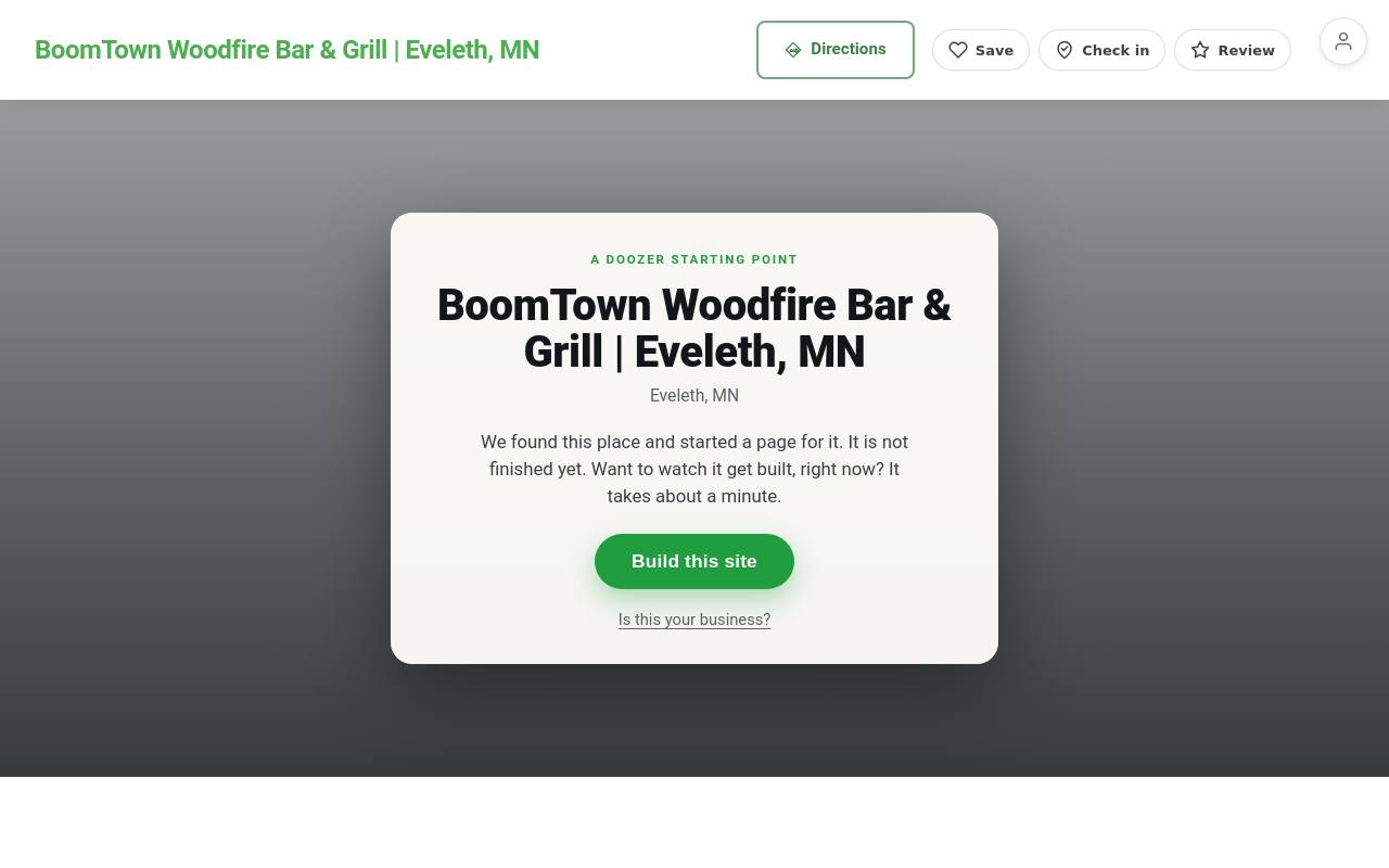 Preview of your live website