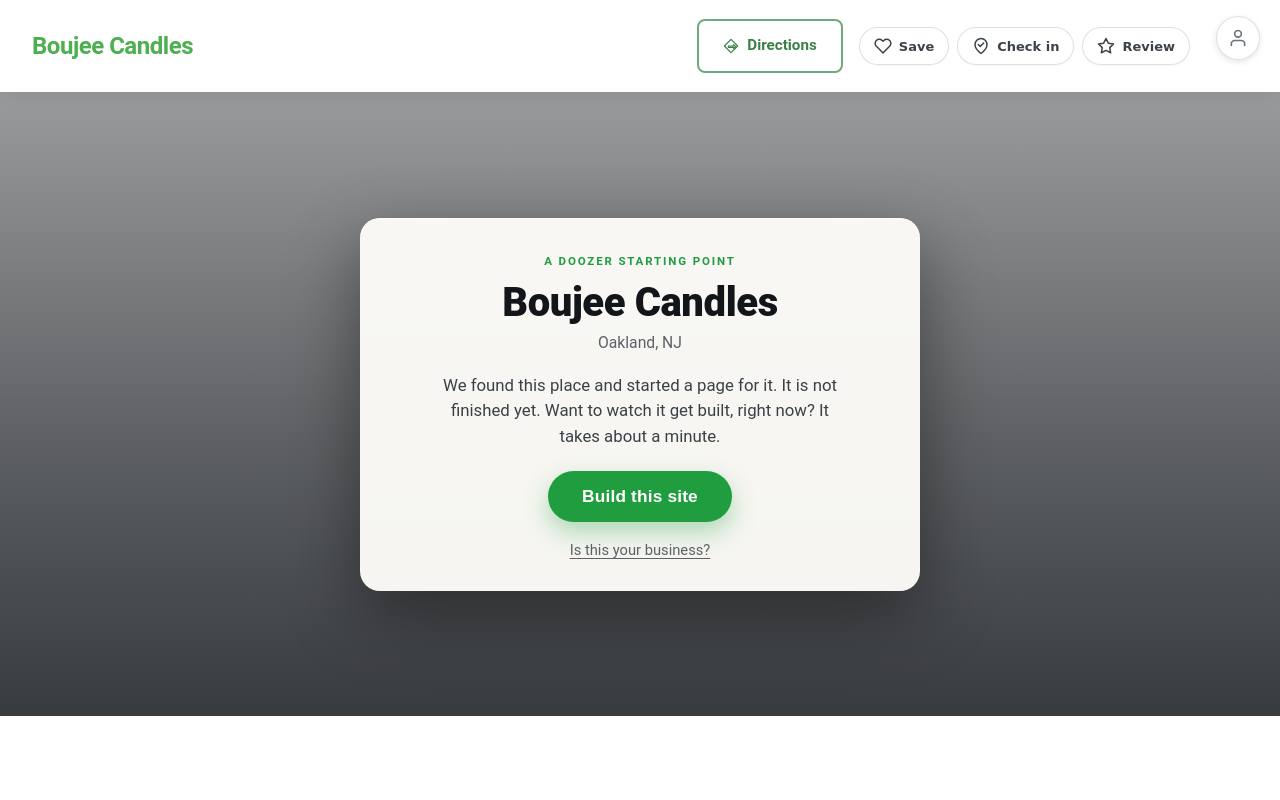 Preview of your live website