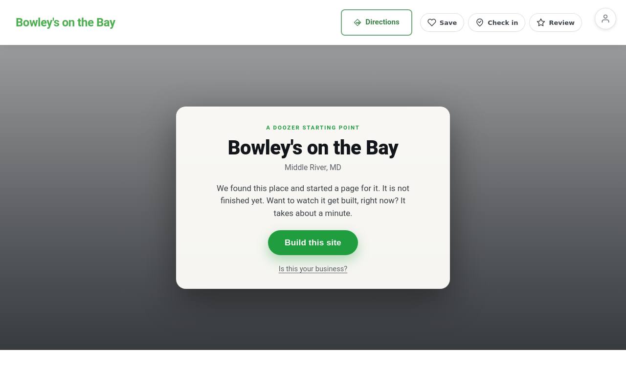 Preview of your live website