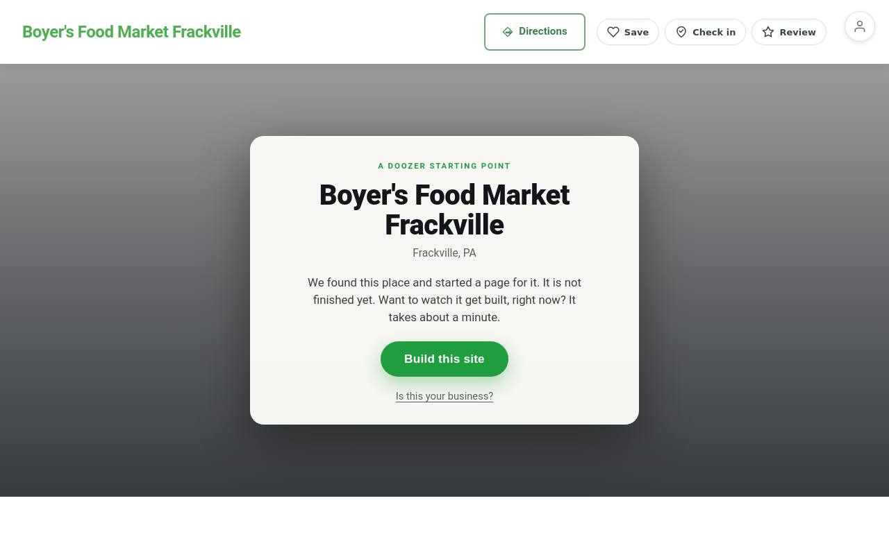 Preview of your live website