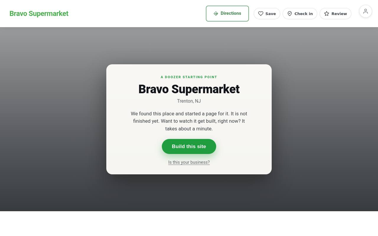 Preview of your live website