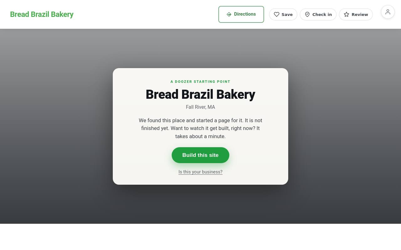 Preview of your live website