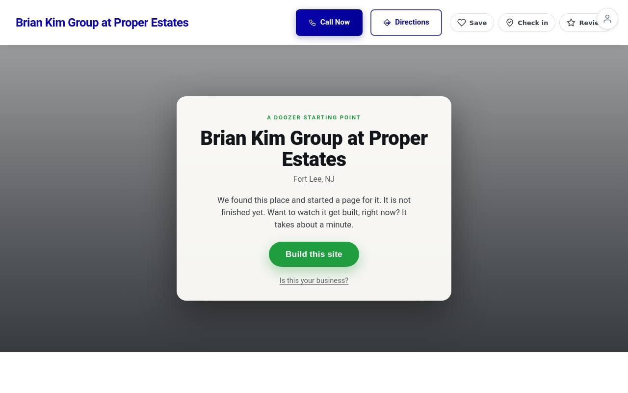 Preview of your live website