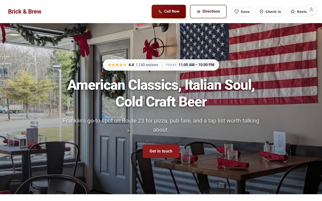 Preview of your live website