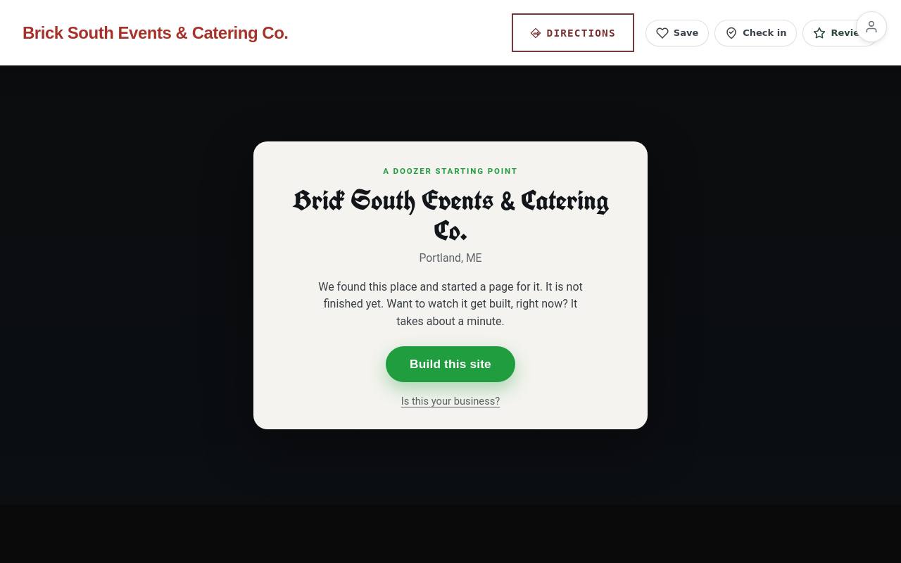 Preview of your live website