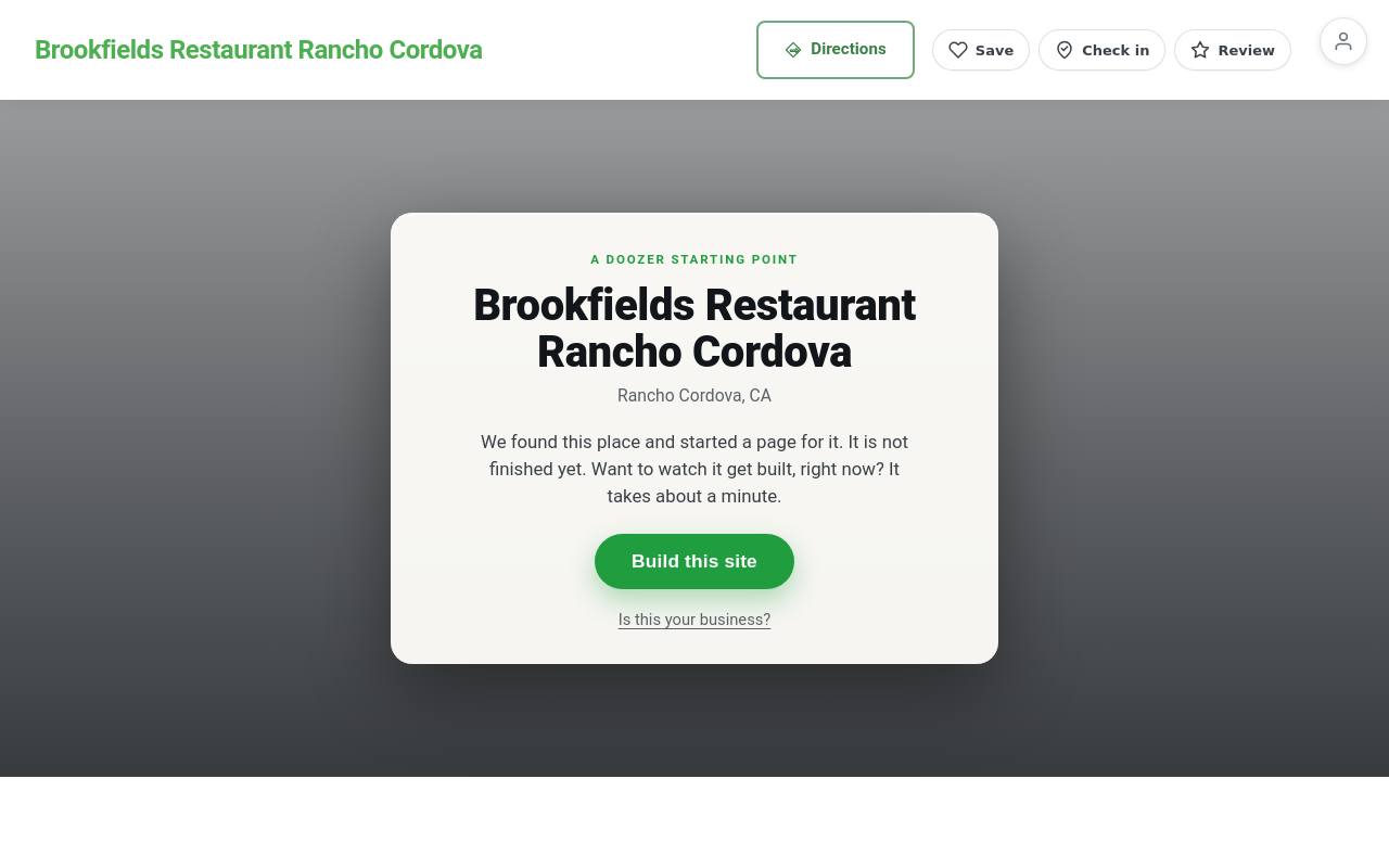 Preview of your live website