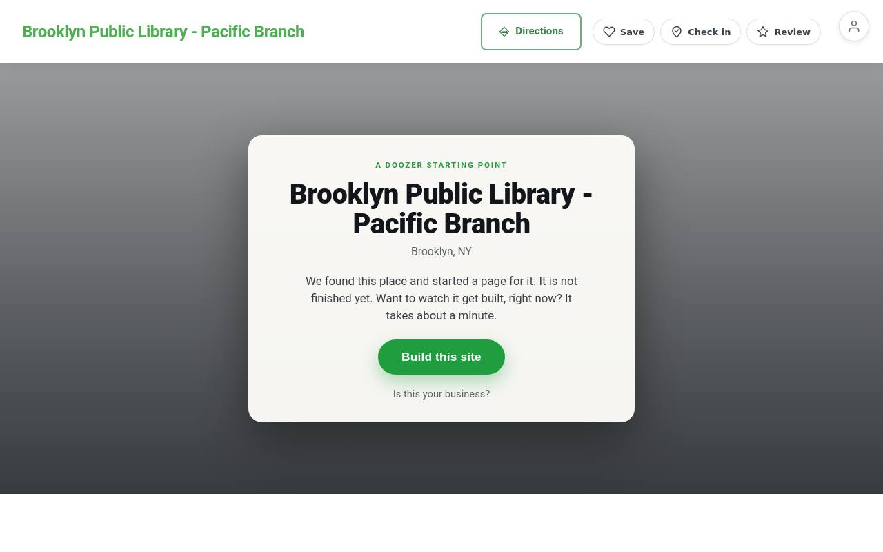 Preview of your live website