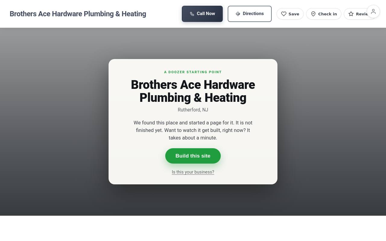 Preview of your live website