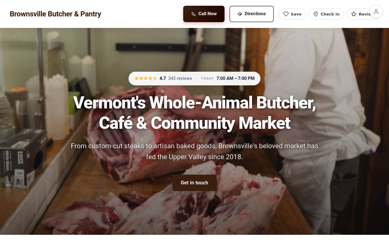 Preview of your live website