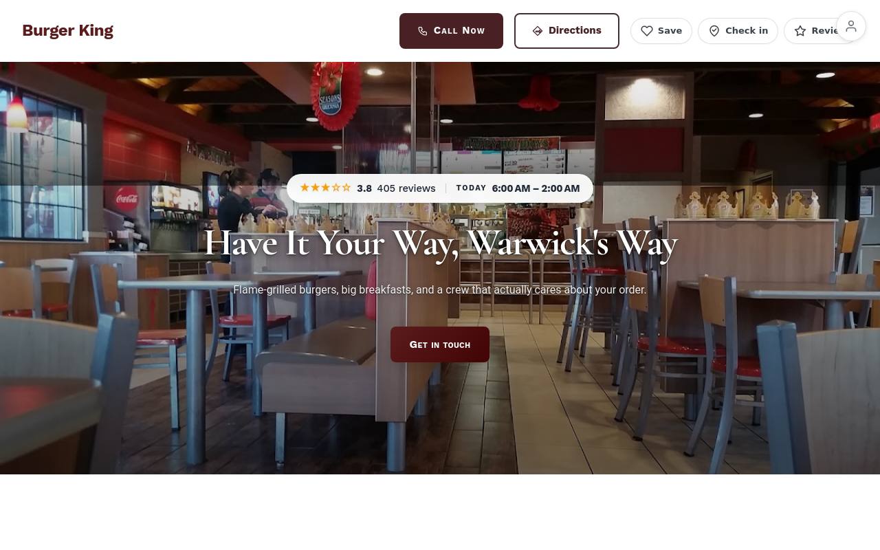 Preview of your live website