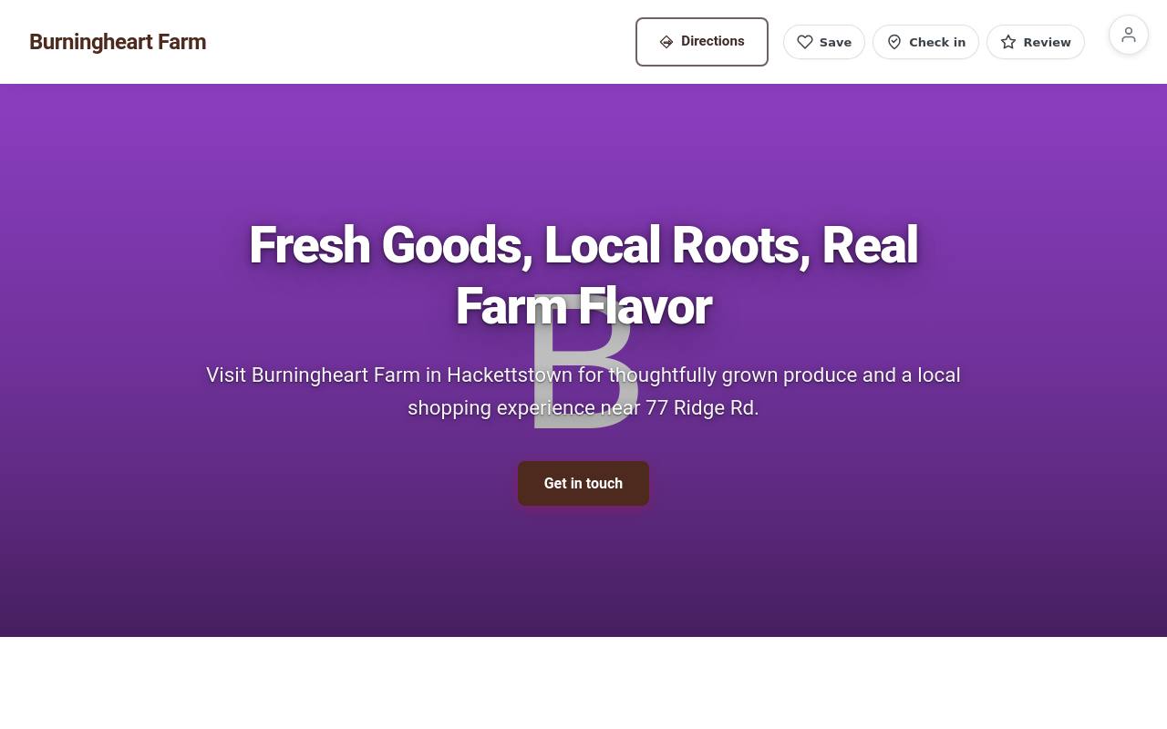 Preview of your live website