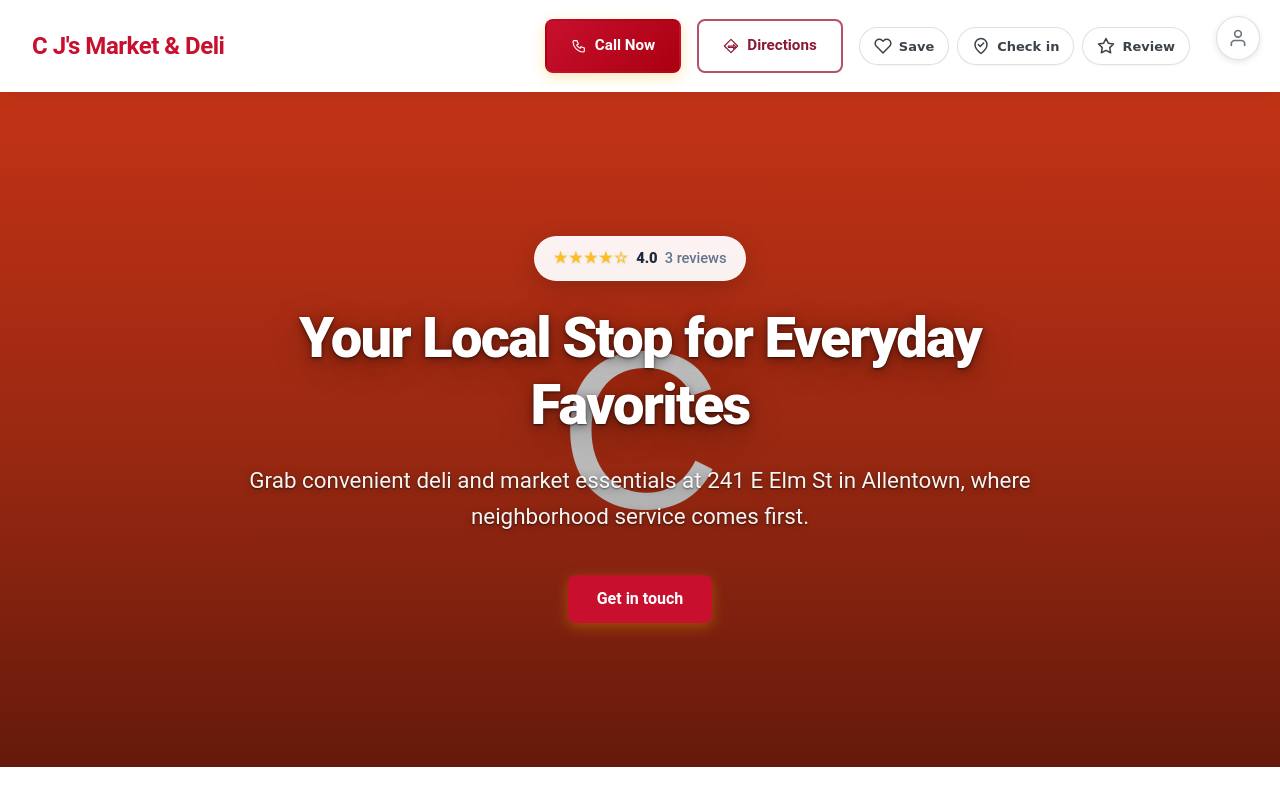 Preview of your live website