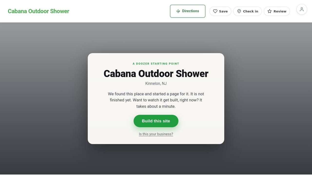 Preview of your live website