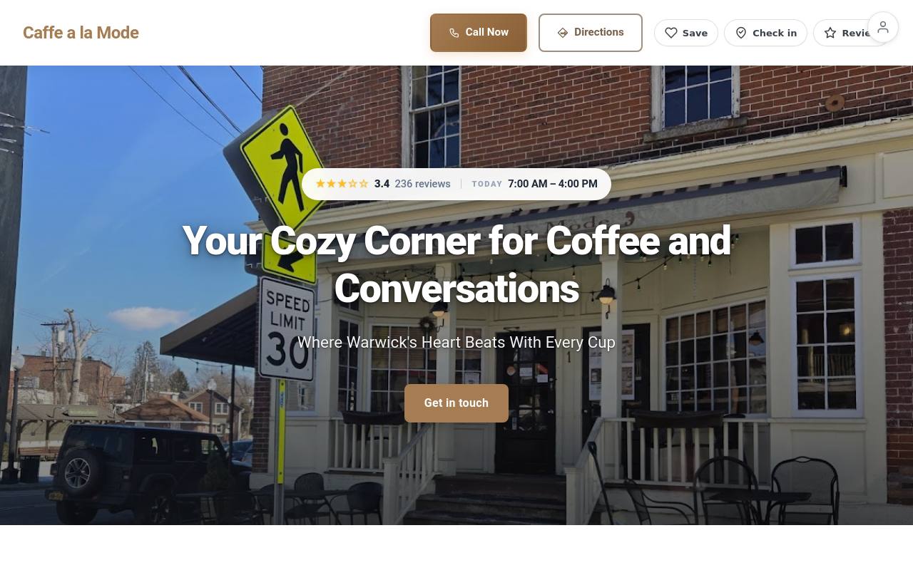 Preview of your live website