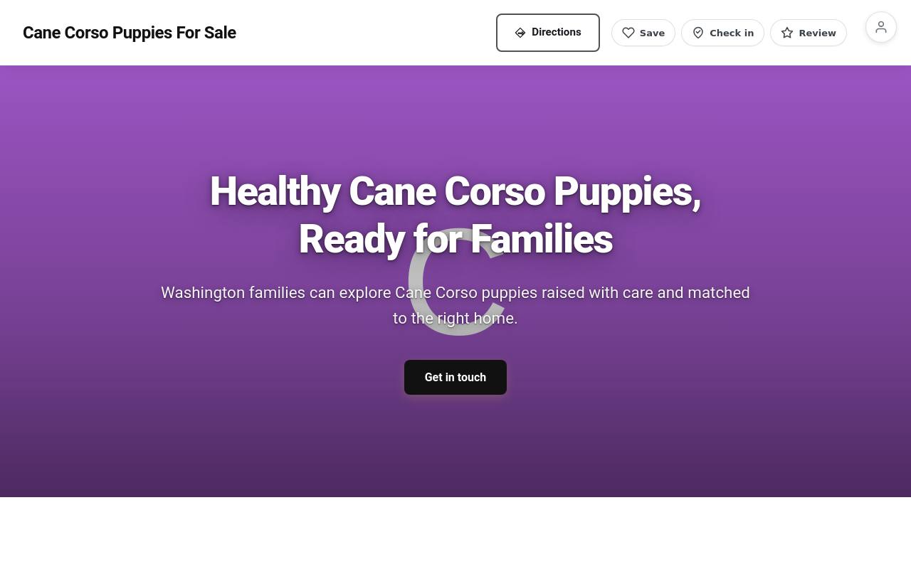 Preview of your live website