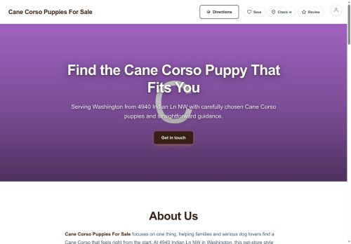 Preview of your live website