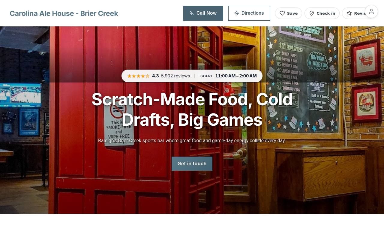 Preview of your live website