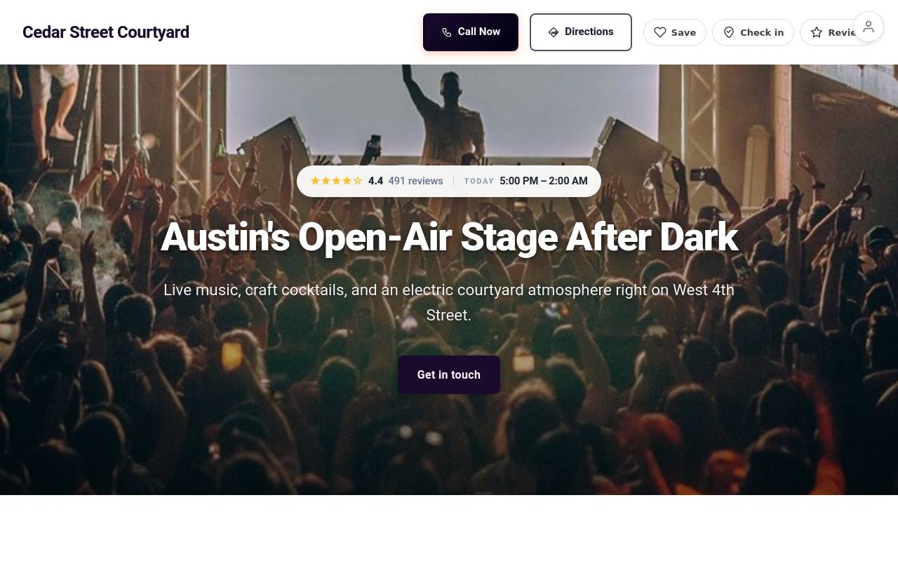 Preview of your live website