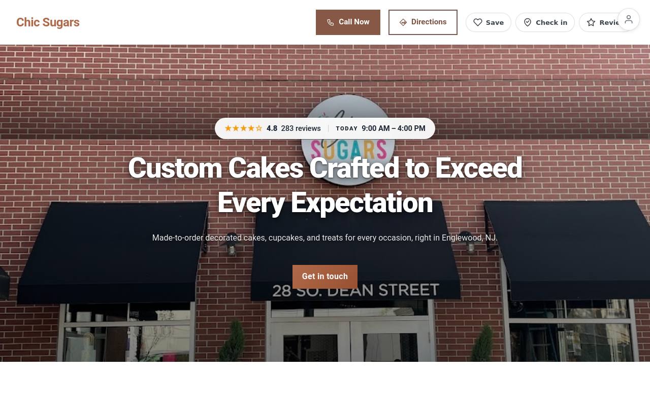 Preview of your live website