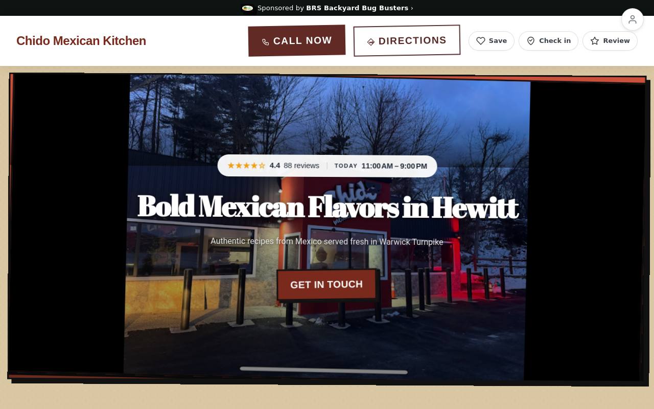 Preview of your live website