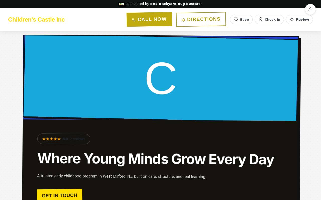 Preview of your live website