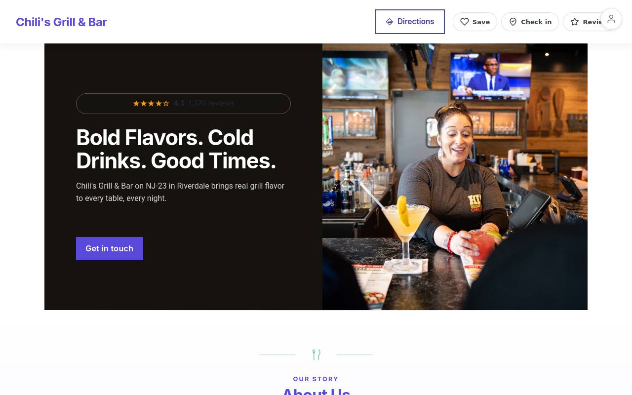 Preview of your live website