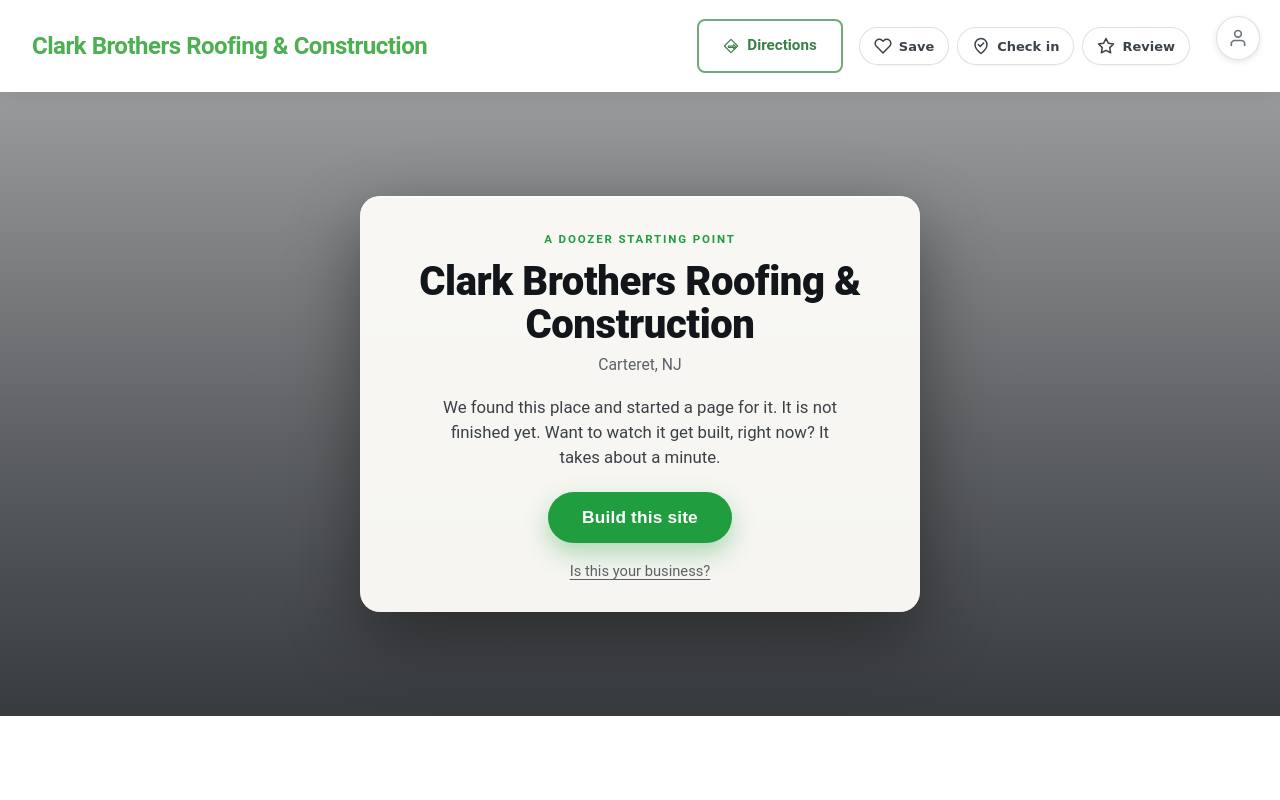 Preview of your live website
