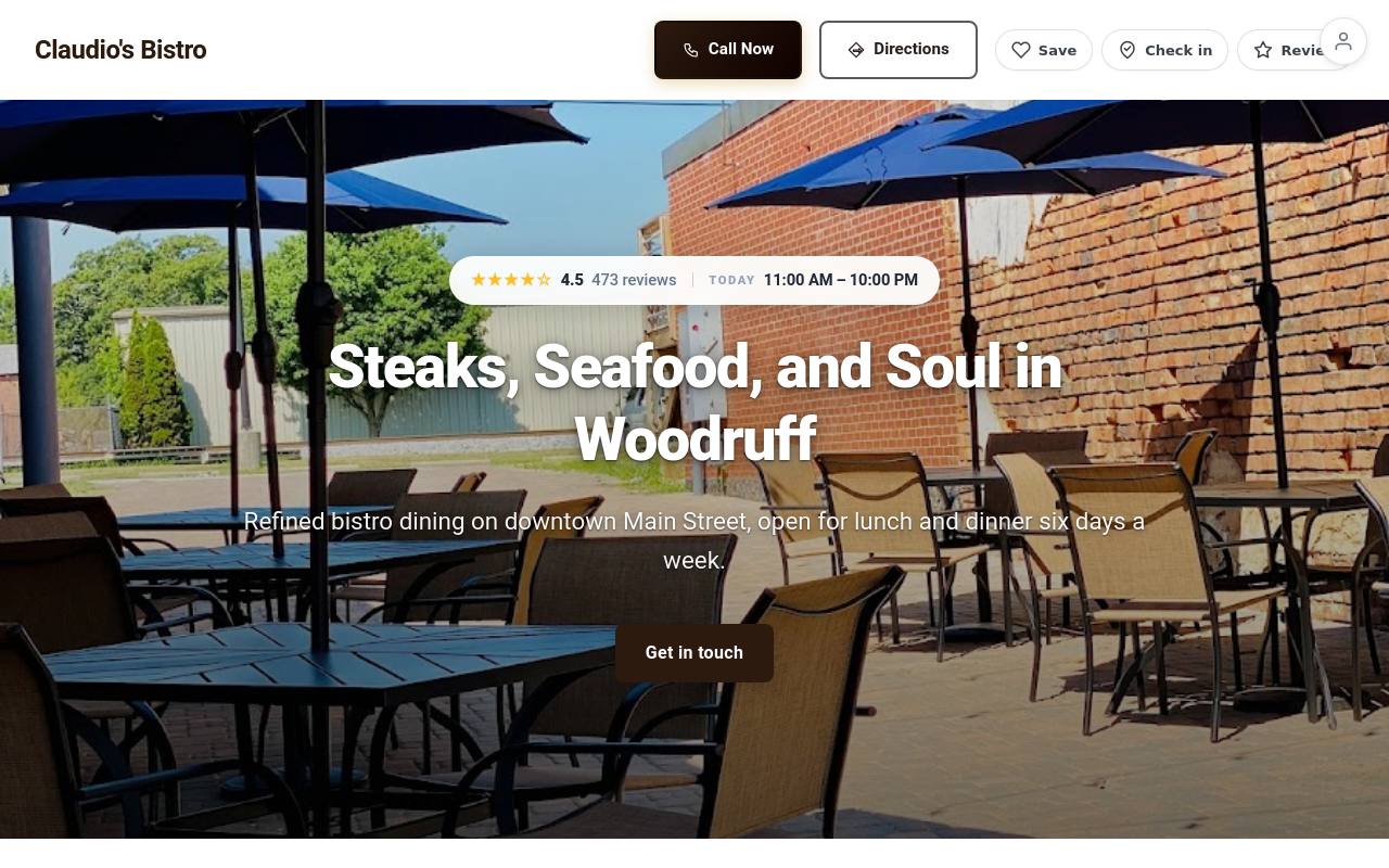Preview of your live website