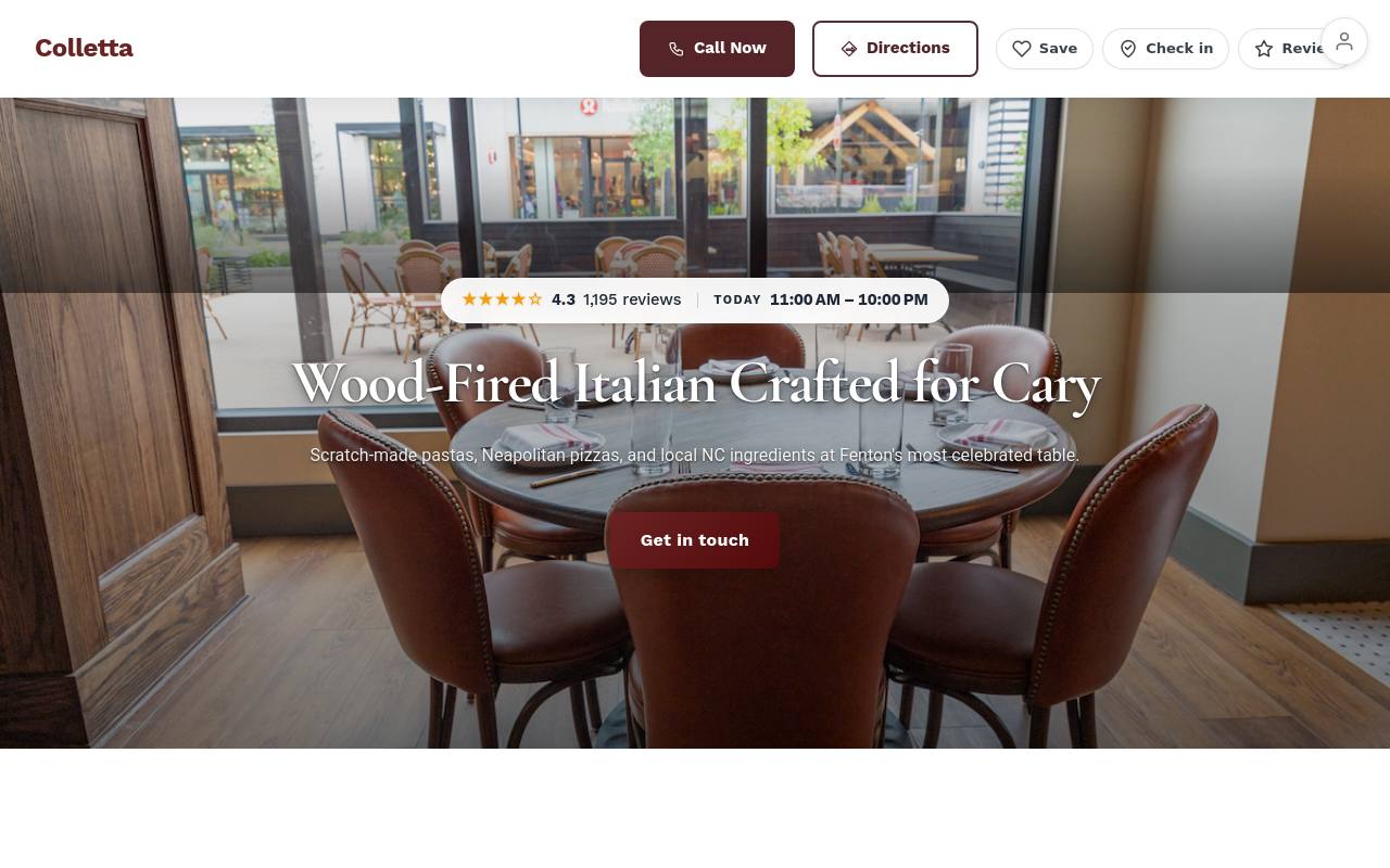 Preview of your live website
