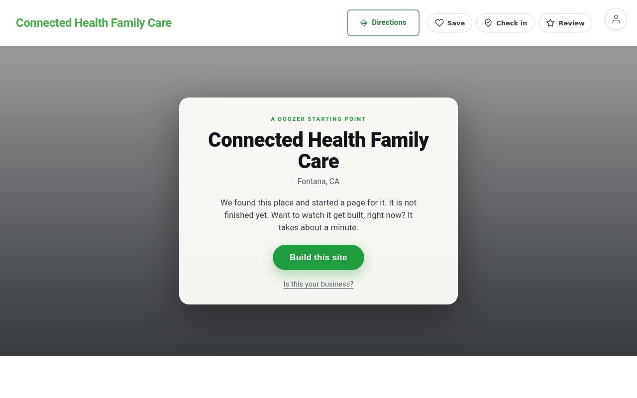 Preview of your live website