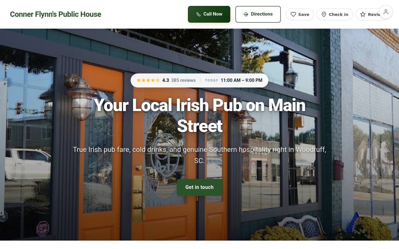 Preview of your live website