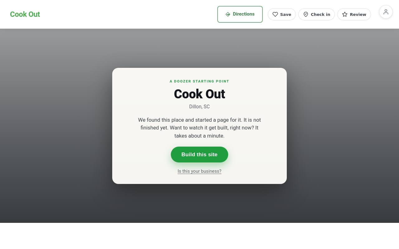 Preview of your live website