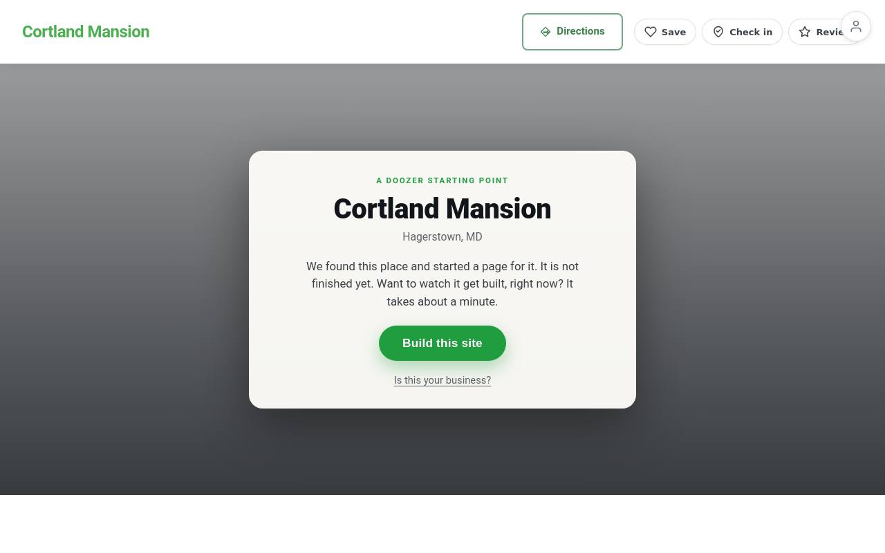 Preview of your live website