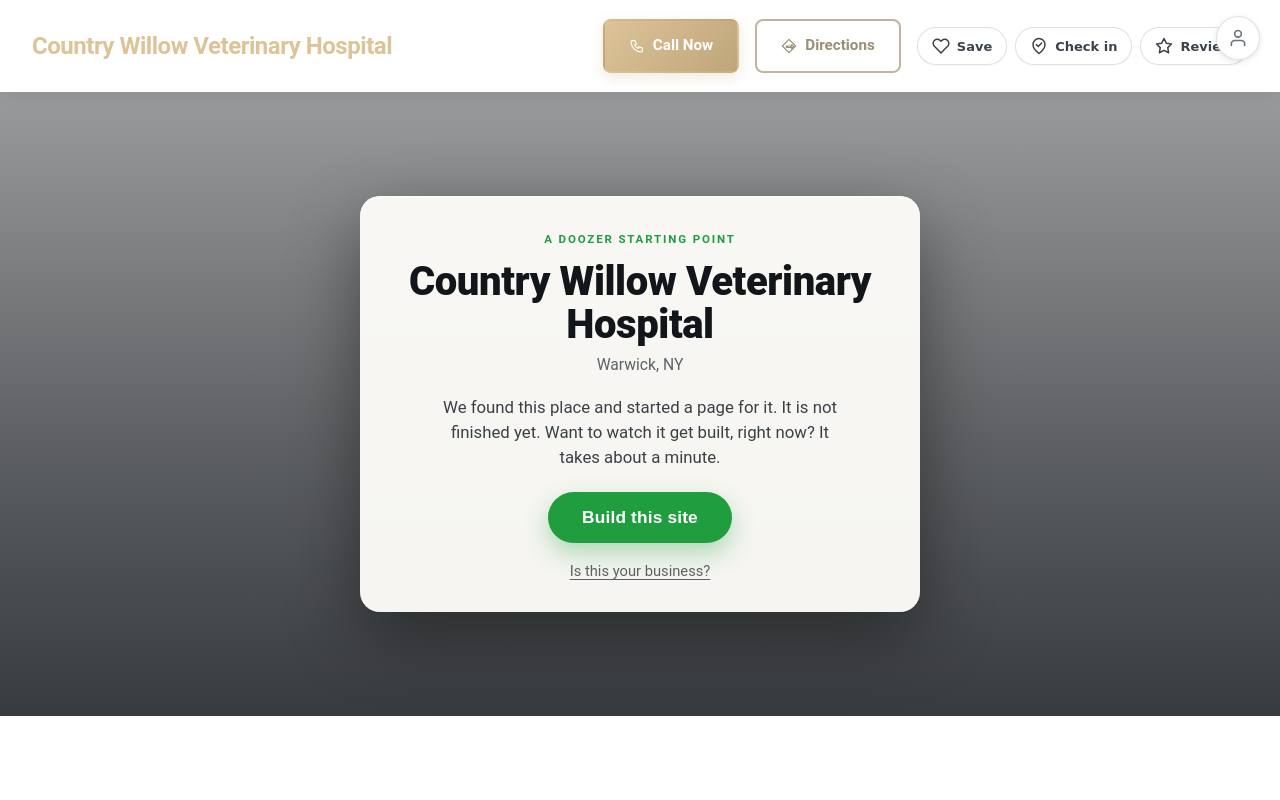 Preview of your live website