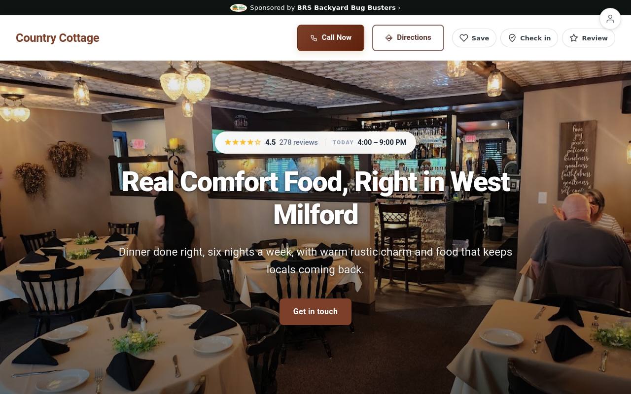 Preview of your live website