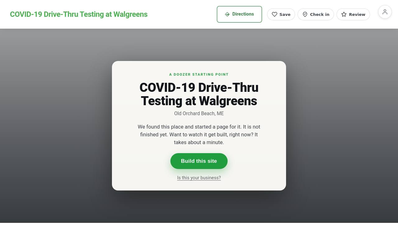 Preview of your live website