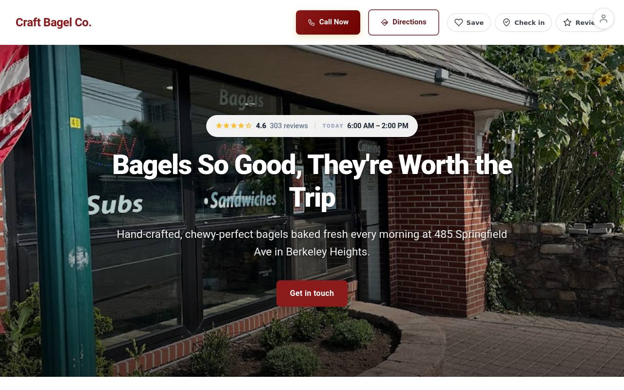 Preview of your live website