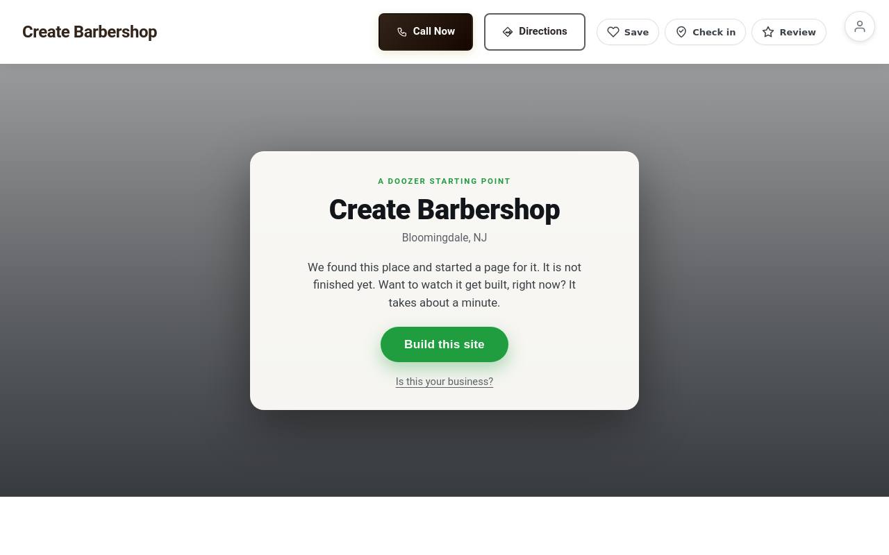 Preview of your live website