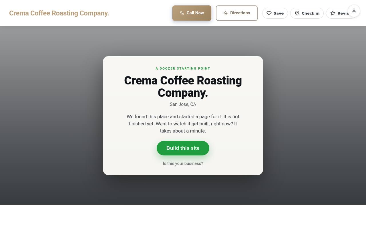 Preview of your live website