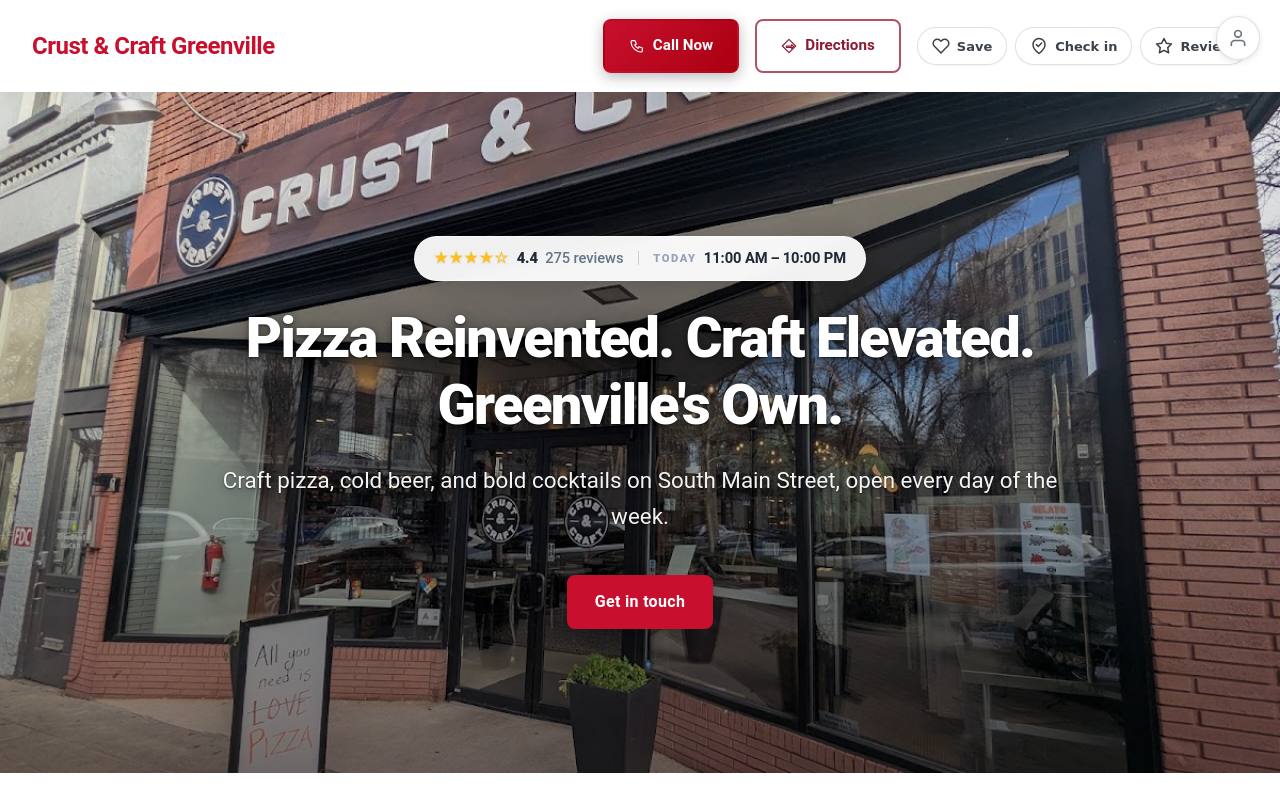 Preview of your live website