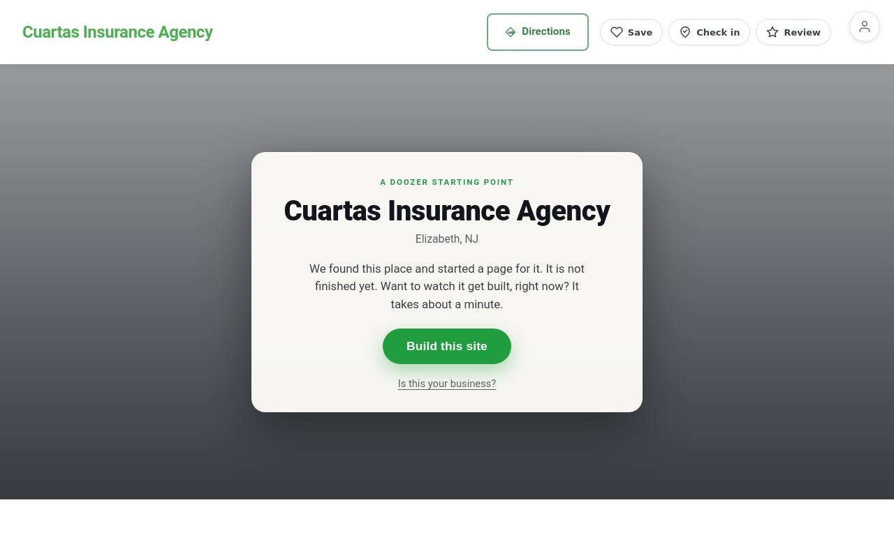 Preview of your live website