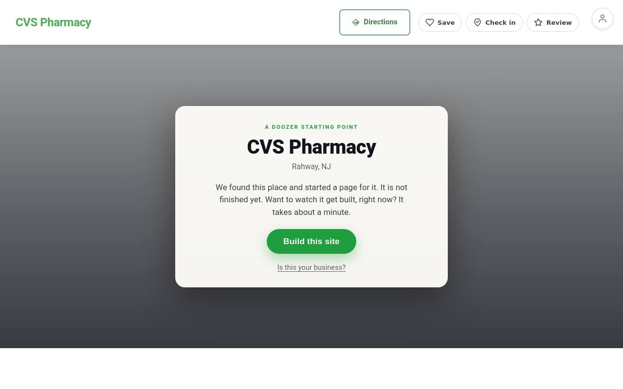 Preview of your live website
