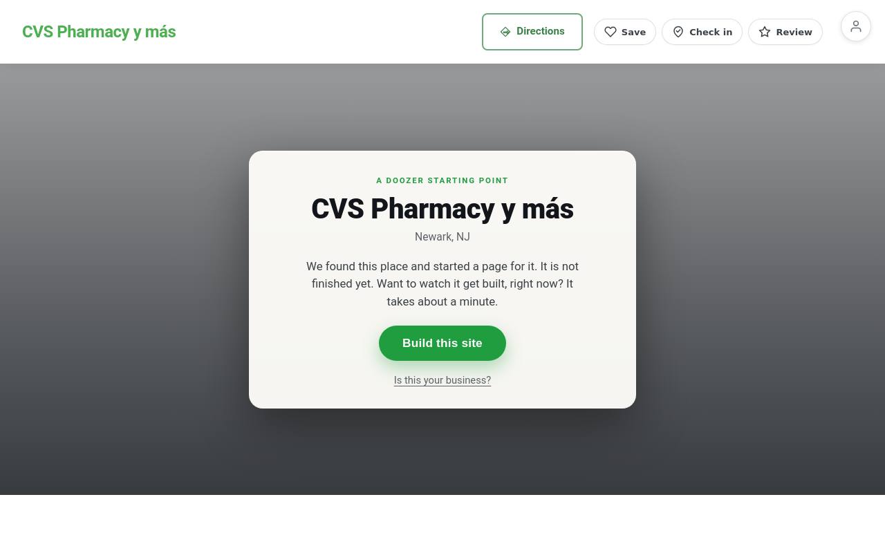Preview of your live website