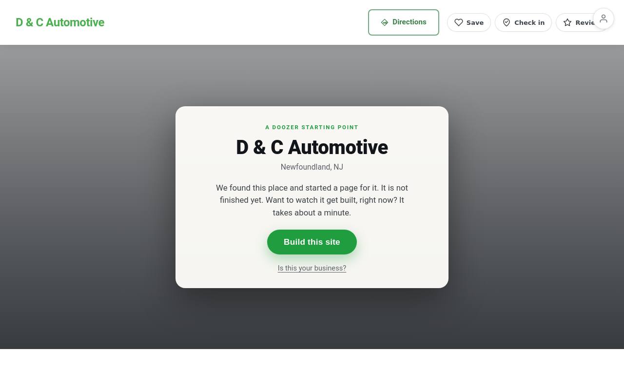 Preview of your live website