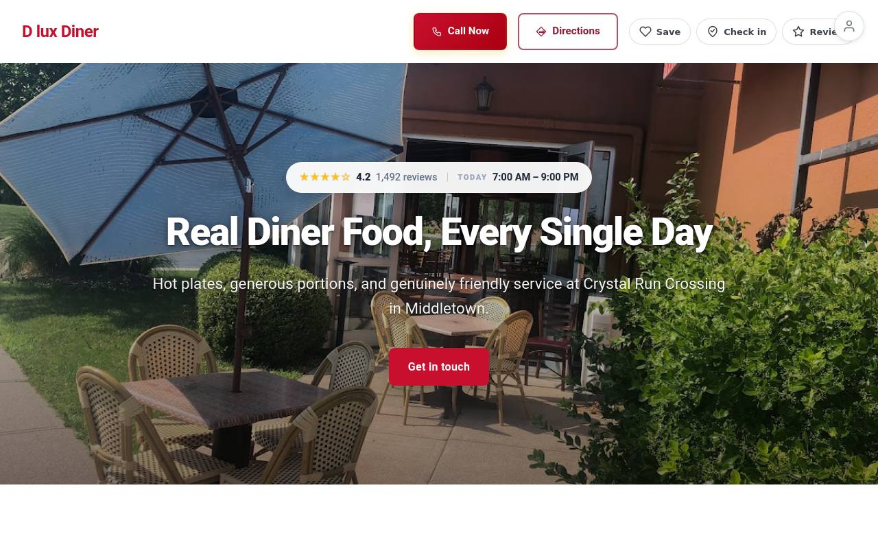 Preview of your live website