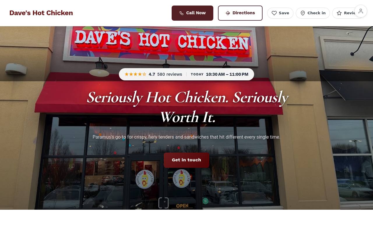 Preview of your live website