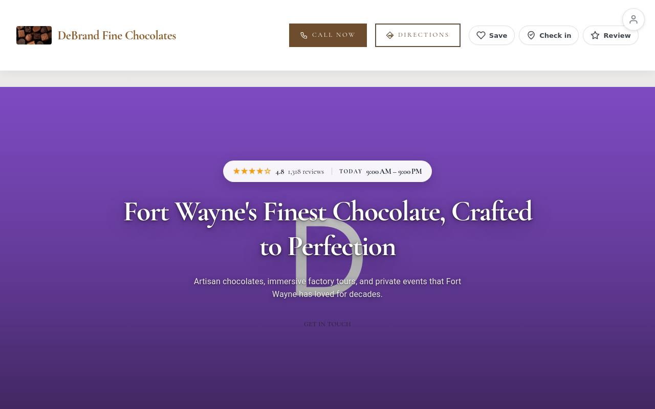 Preview of your live website