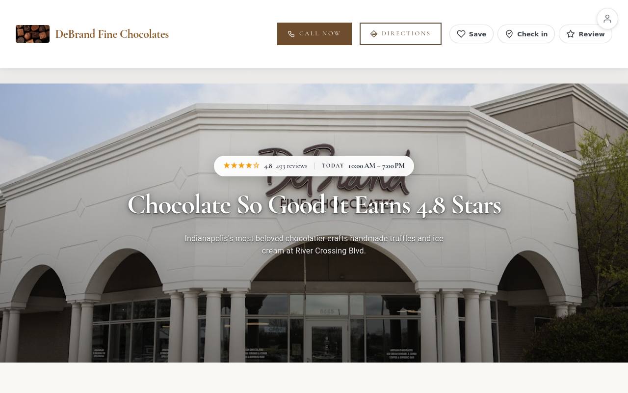 Preview of your live website