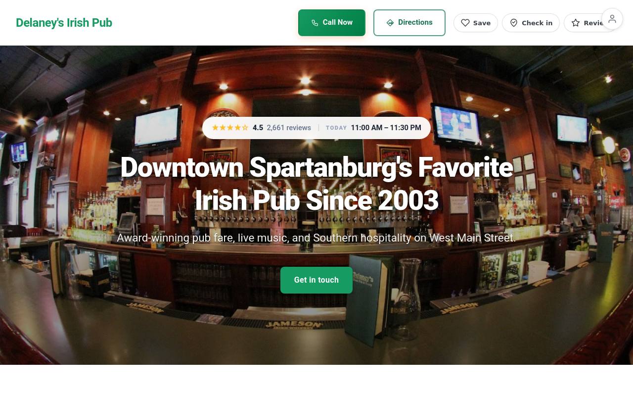 Preview of your live website